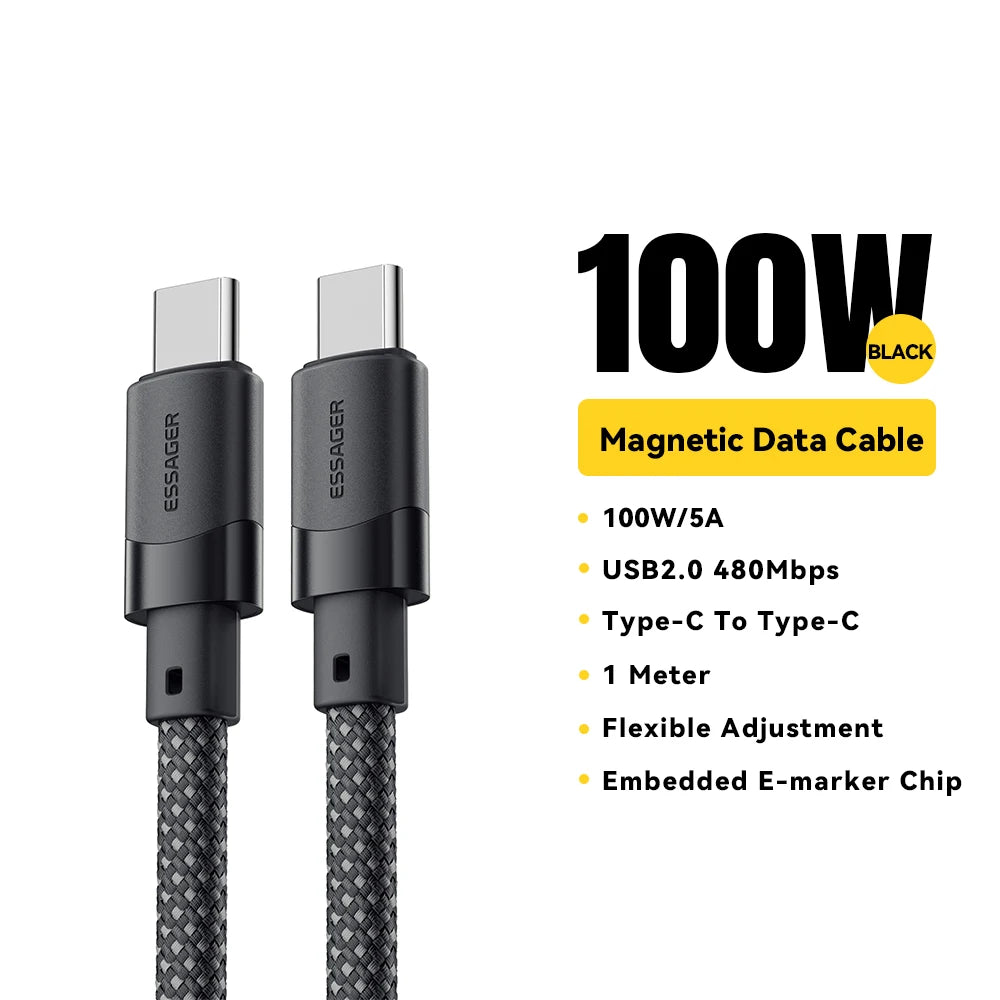 100W Magnetic USB-C Cable