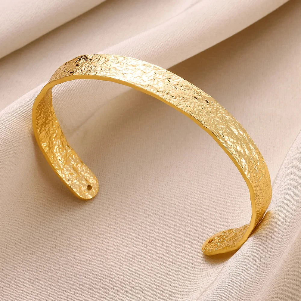Gold Bump Cuff Bracelet